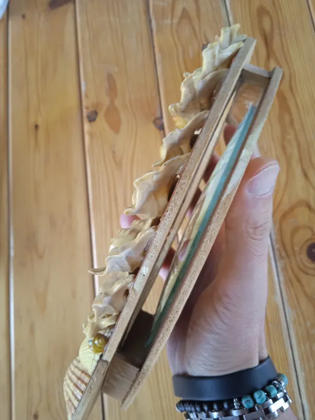 Sant'Antonio quadro vintage con conchiglie