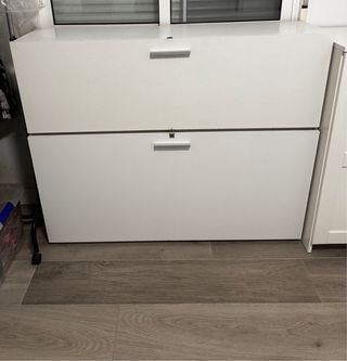 MUEBLE DE ALMACENAJE DE MADERA O ZAPATERO BLANCO