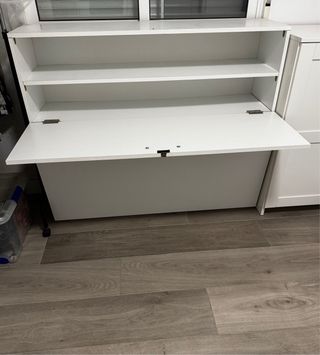 MUEBLE DE ALMACENAJE DE MADERA O ZAPATERO BLANCO