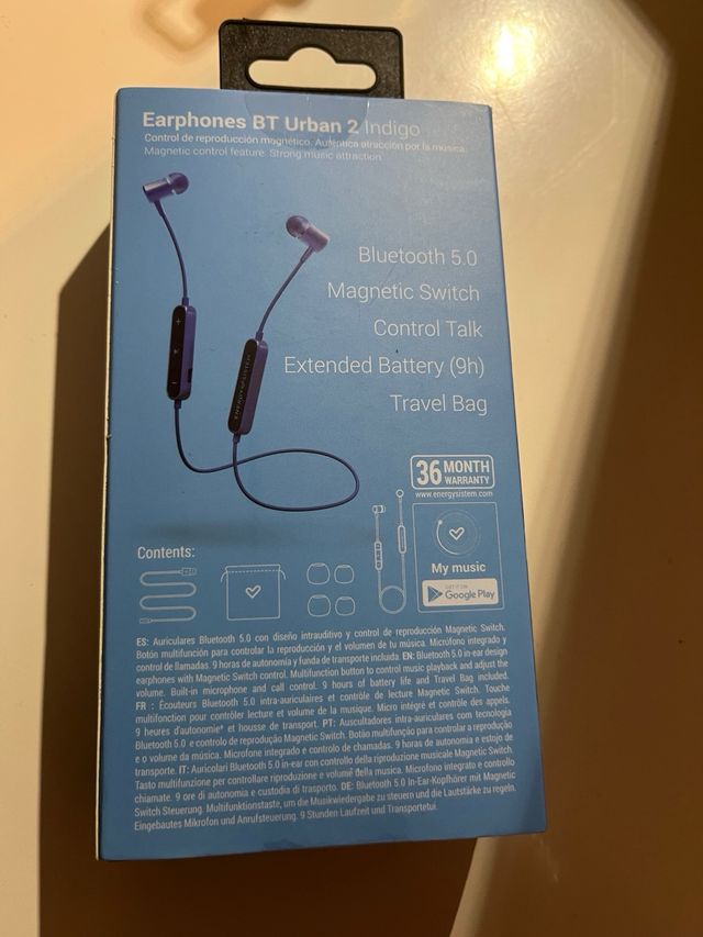 Cascos Bluetooth Energy Sistem Urban 2 Azul