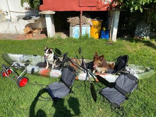 Kayak de pesca biplaza camuflaje