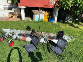 Kayak de pesca biplaza camuflaje