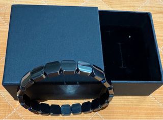 Pulsera de Hematita Negra y Gris