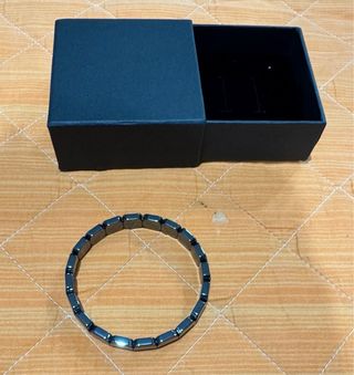 Pulsera de Hematita Negra y Gris