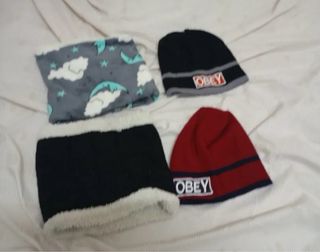 Conjunto bufanda y gorros infantiles