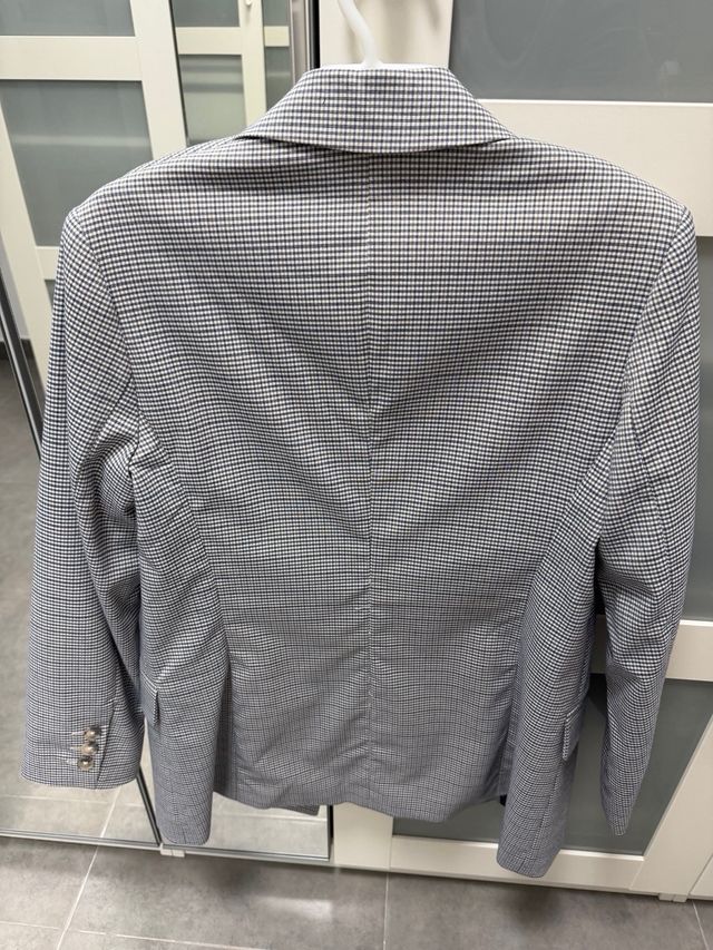 Americana cuadros Stradivarius mujer