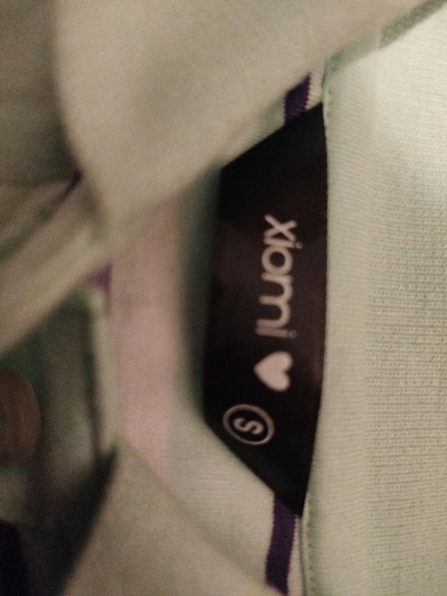 Camiseta Xiaomi Rayas Mujer Verde/Morado