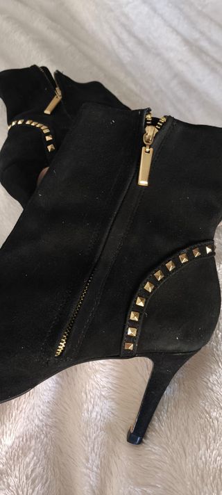 Botines Zara Negro Tachuelas Talla 38