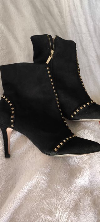 Botines Zara Negro Tachuelas Talla 38