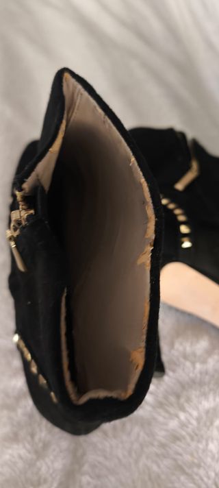 Botines Zara Negro Tachuelas Talla 38