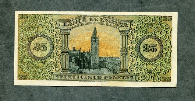 Billete 25 año 1938