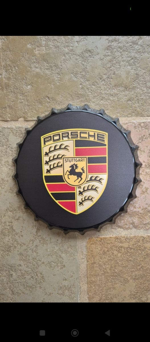 Insegna Tappo Bottiglia Porsche