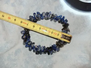 Bracciale con pietre blu e argento