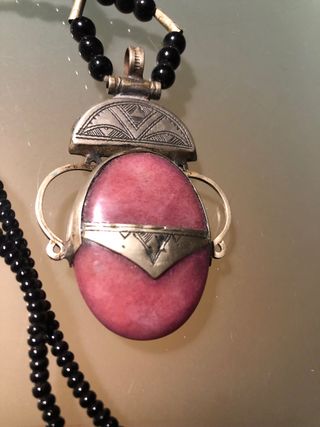 Collar Touareg Plata Rosa