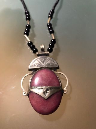 Collar Touareg Plata Rosa