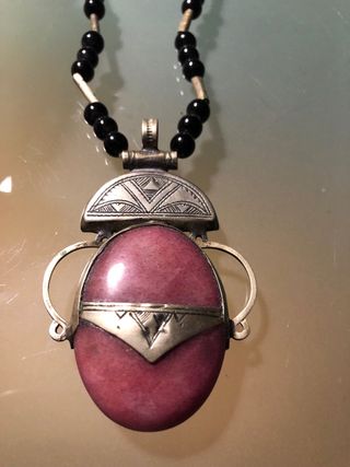 Collar Touareg Plata Rosa