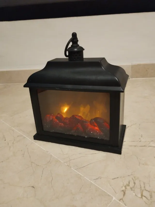 Chimenea LED Decorativa Negra