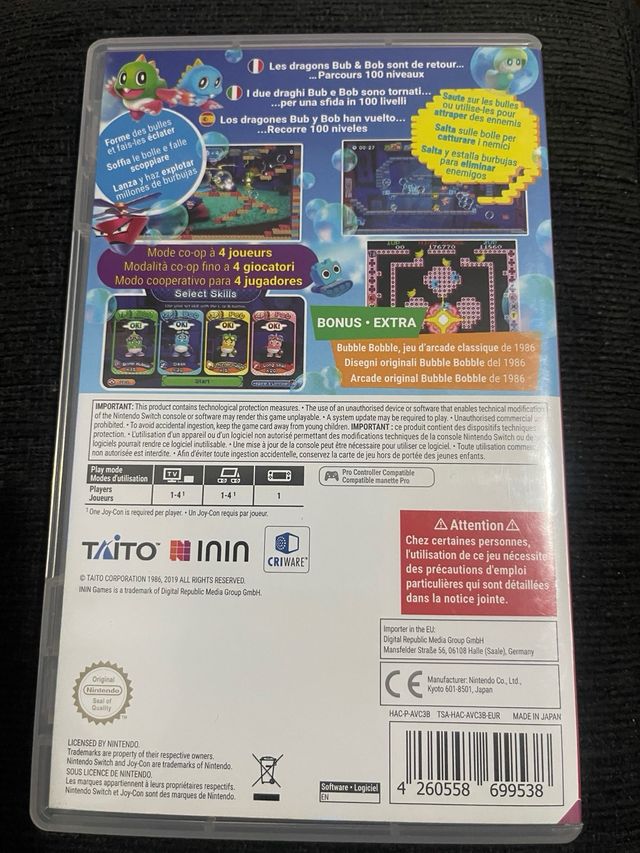 Bubble Bobble 4 Friends Nintendo Switch