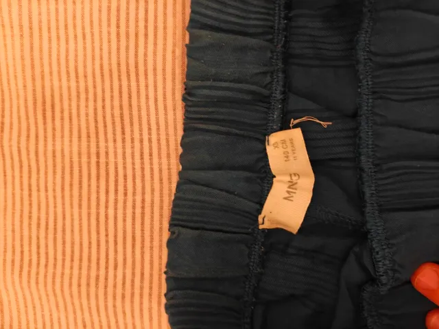 Pantalón ancho verde Mango