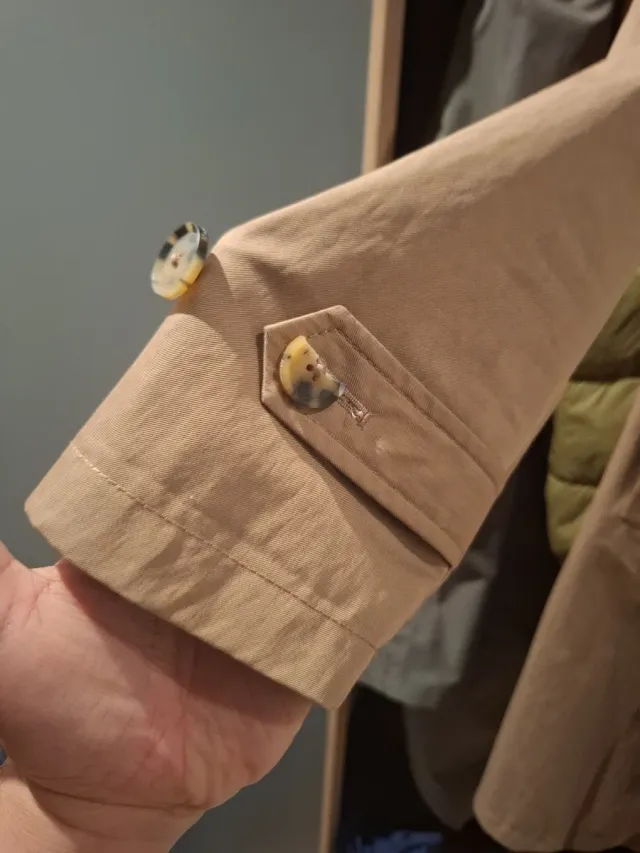 Gabardina Massimo Dutti Beige Talla M