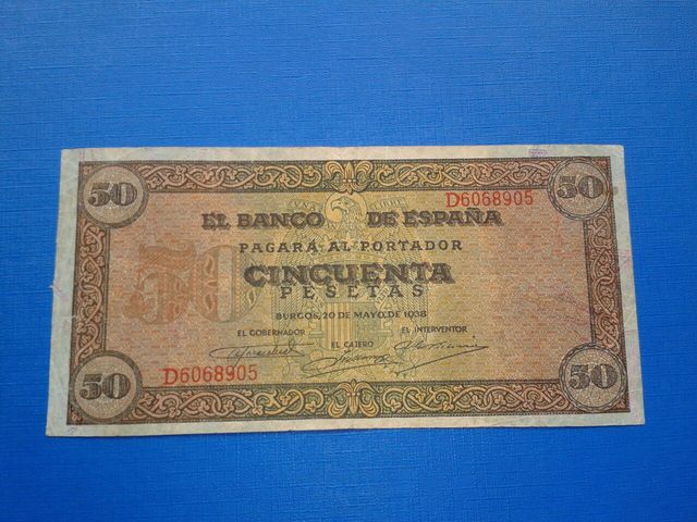 Billete 50 Pesetas año 1938