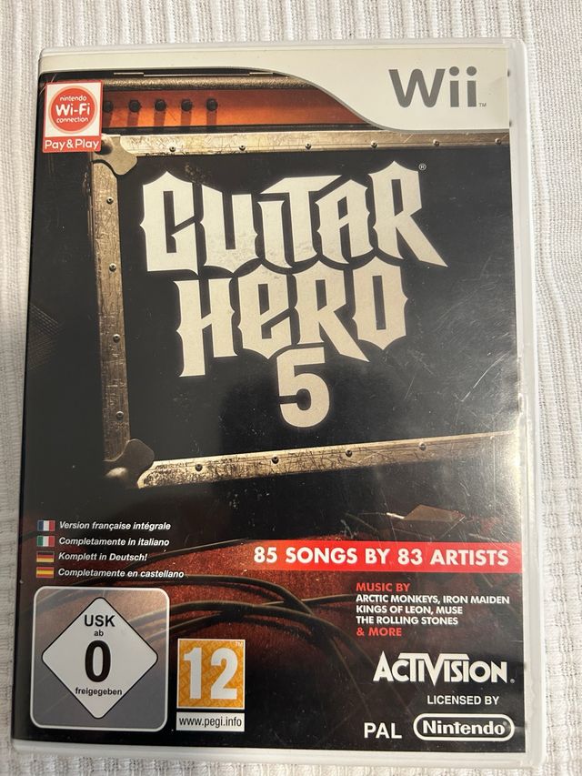 Juego Wii Guitar Hero 5 en perfecto estado