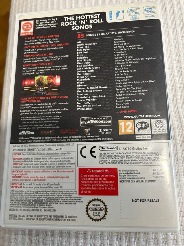 Juego Wii Guitar Hero 5 en perfecto estado