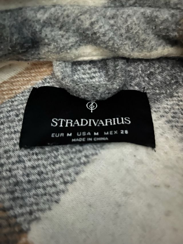 Chaqueta a cuadros beige y gris