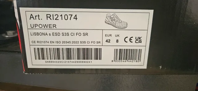 Botas de Seguridad U-Power Negras y Rojas