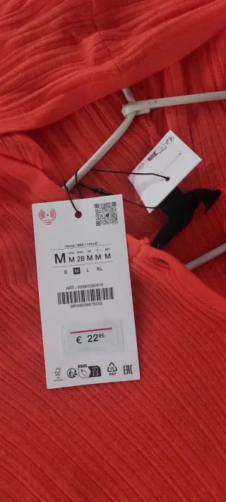 Sudadera Zara naranja con capucha M