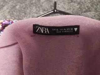 Vestido Zara floral morado talla XL