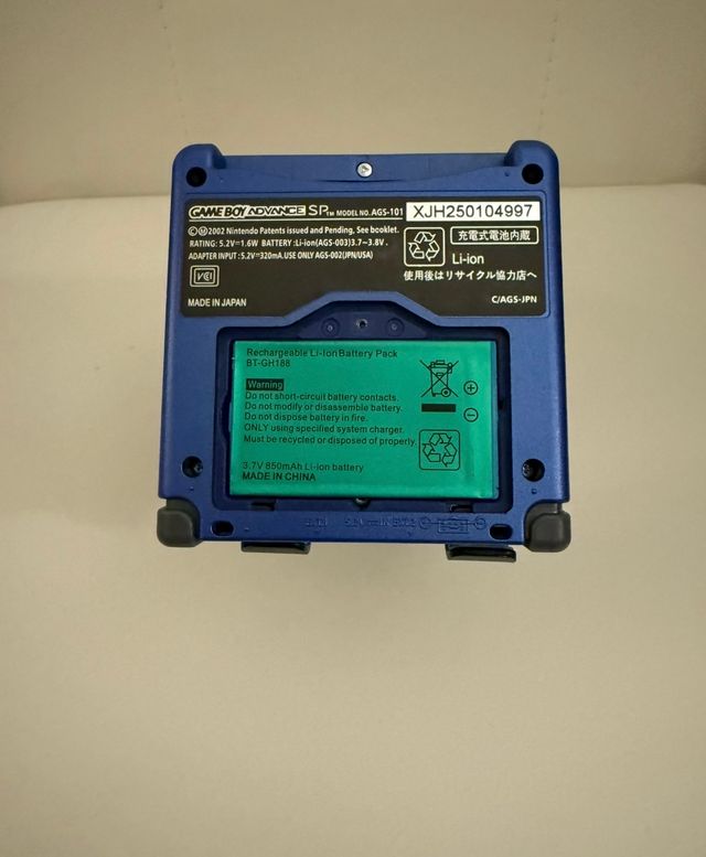 Game Boy Advance SP Pantalla IPS V5 Azul y Extras