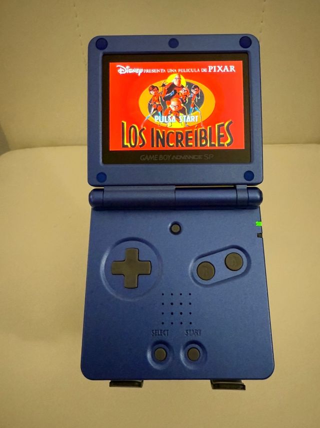 Game Boy Advance SP Pantalla IPS V5 Azul y Extras