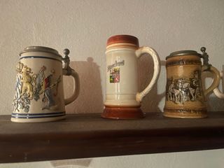 5 Bocc. Birra Bavaresi Ceramica Metallo