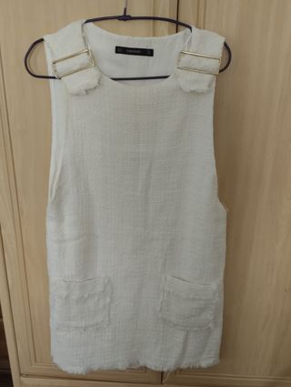 Vestido Blanco Zara Talla M