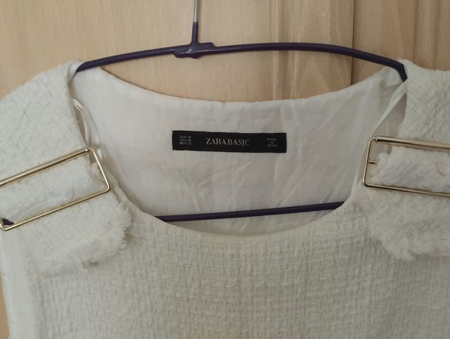 Vestido Blanco Zara Talla M