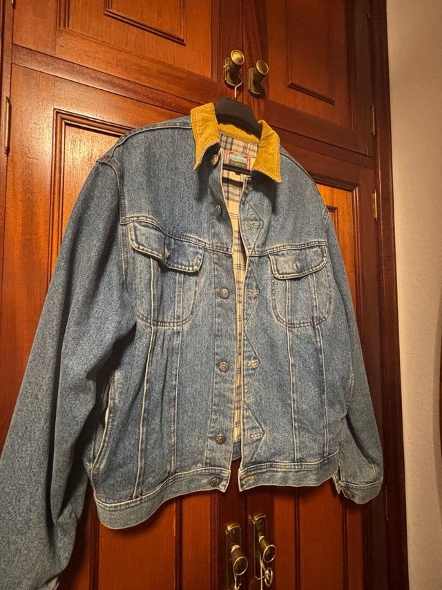 Chaqueta Vaquera Hombre Azul Beige