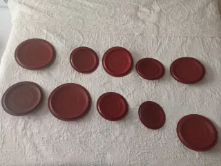 Lote  tapas de olla vintage