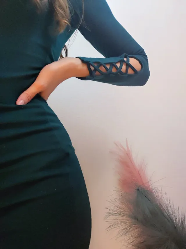 Vestido verde manga larga t36