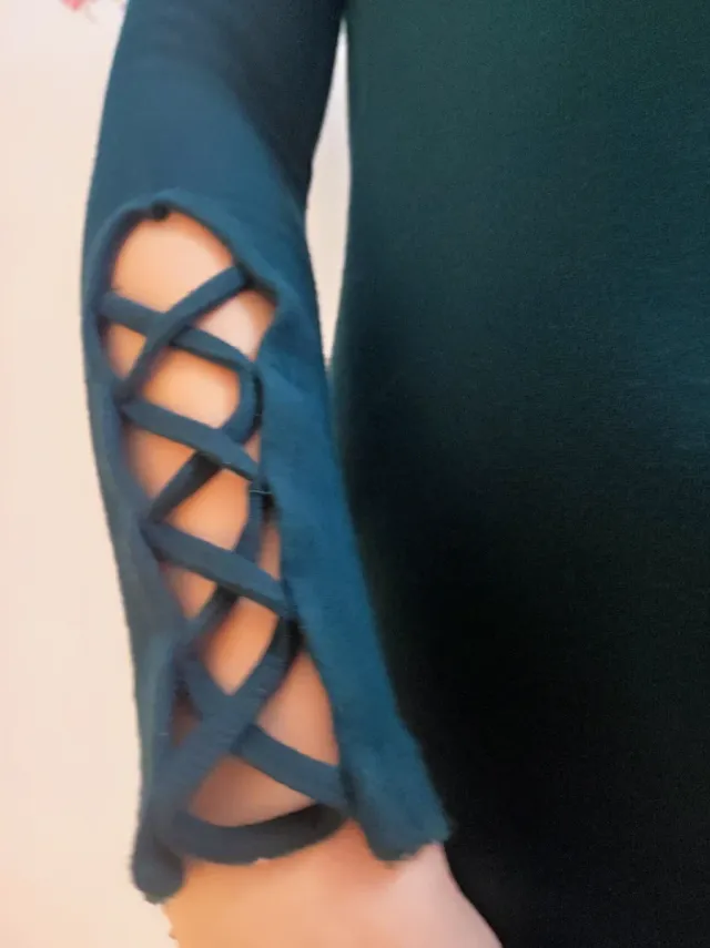 Vestido verde manga larga t36