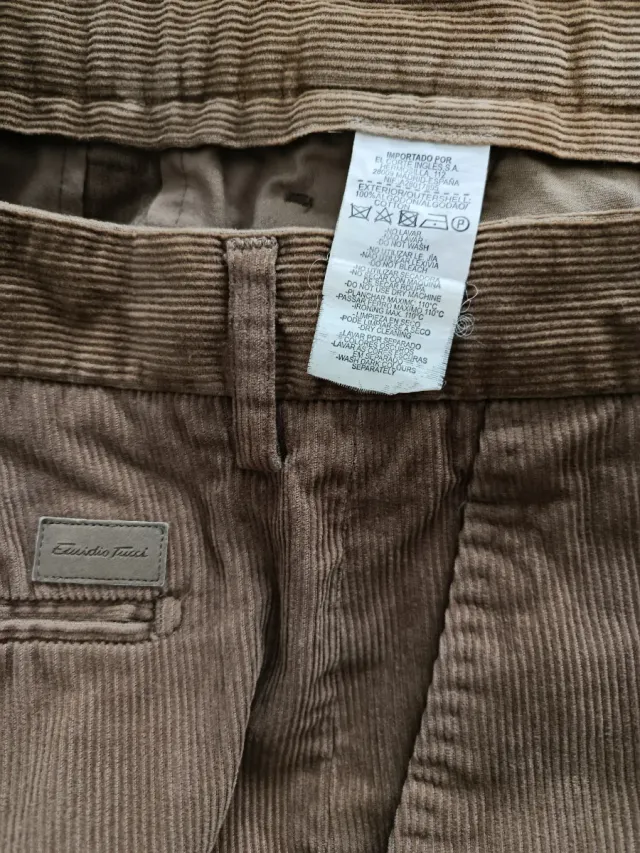 Pantalón Pana Emidio Tucci Talla 52 Marrón