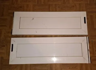 2 Ventanas correderas ciegas blancas