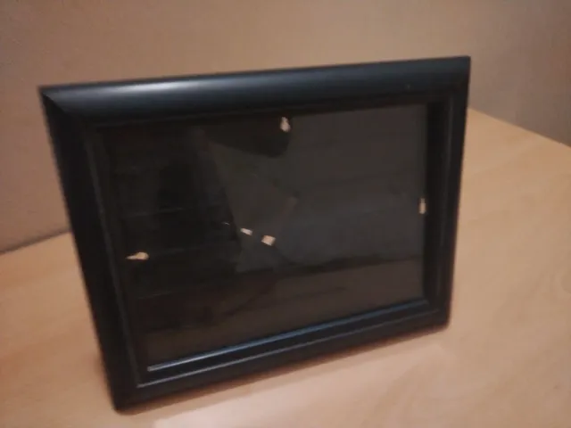 Marco fotos negro madera con cristal 17x22