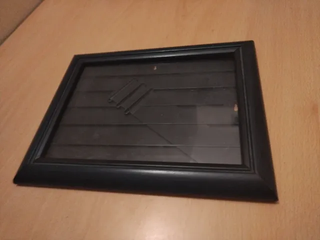 Marco fotos negro madera con cristal 17x22