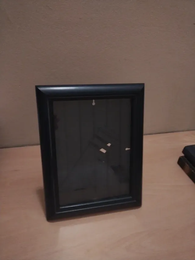 Marco fotos negro madera con cristal 17x22