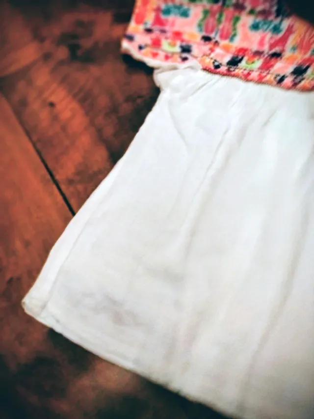 Blusa bordada algodón multicolor