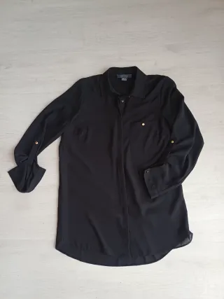 Camisa negra manga larga