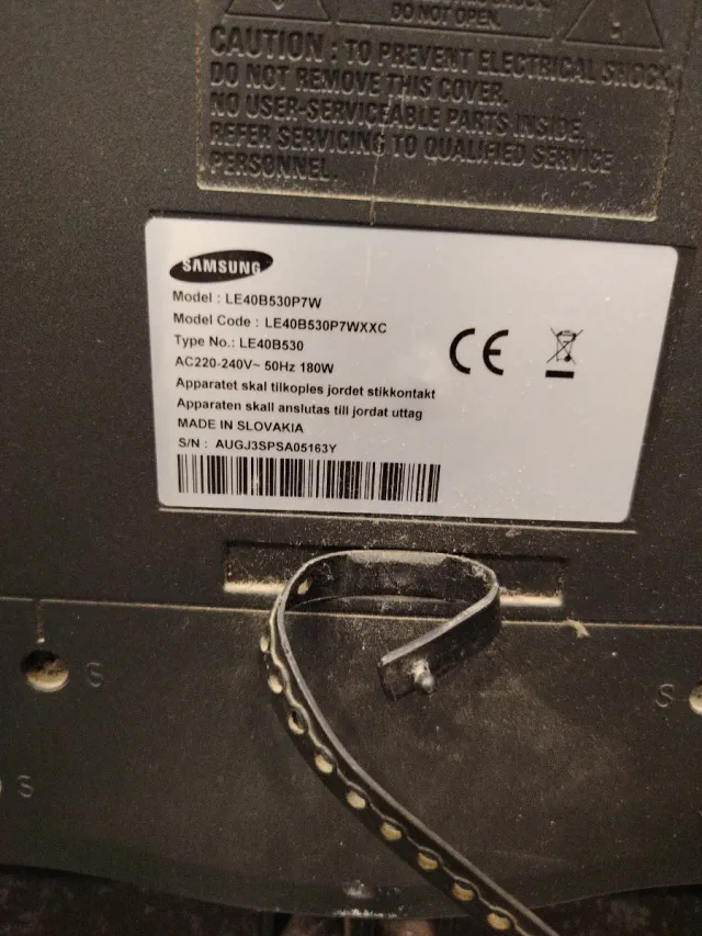 Televisión Samsung 40 Negra