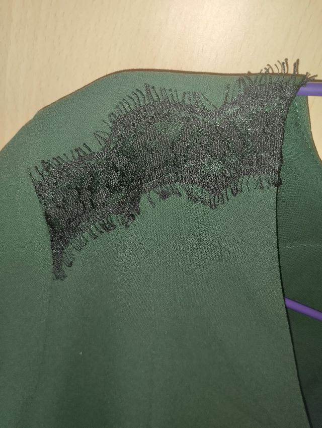 Vestido verde Mango talla M