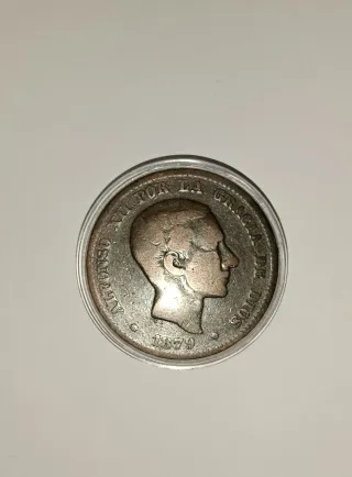 Moneda 10 céntimos cobre Alfonso XII 1879